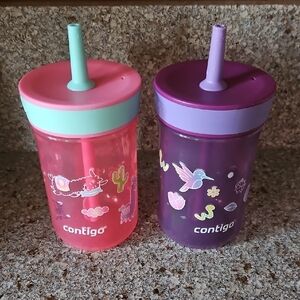 Contigo Kids' Straw Cups - Pink and Purple